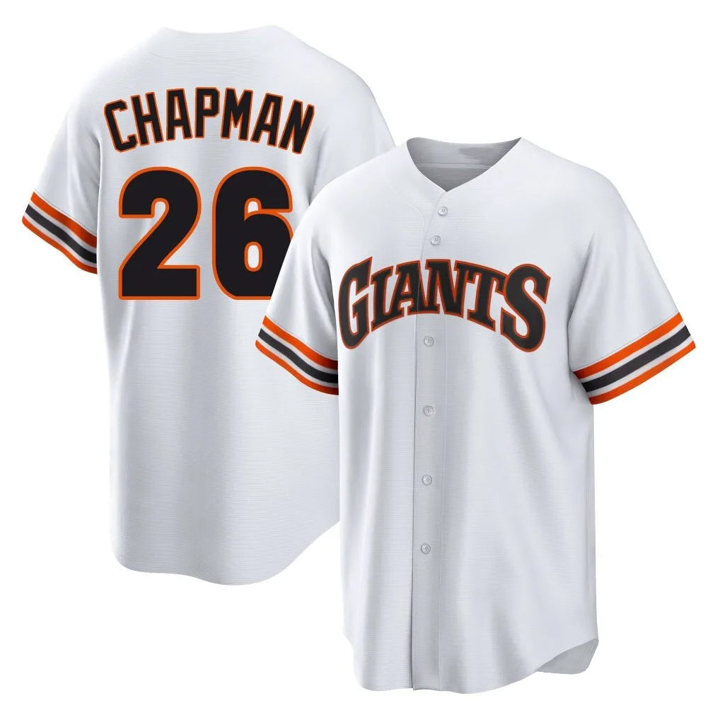 tocy SF.Giants #26 Matt Chapman Player White Throwback Cooperstown Collection Home Game Stitched Jerseys