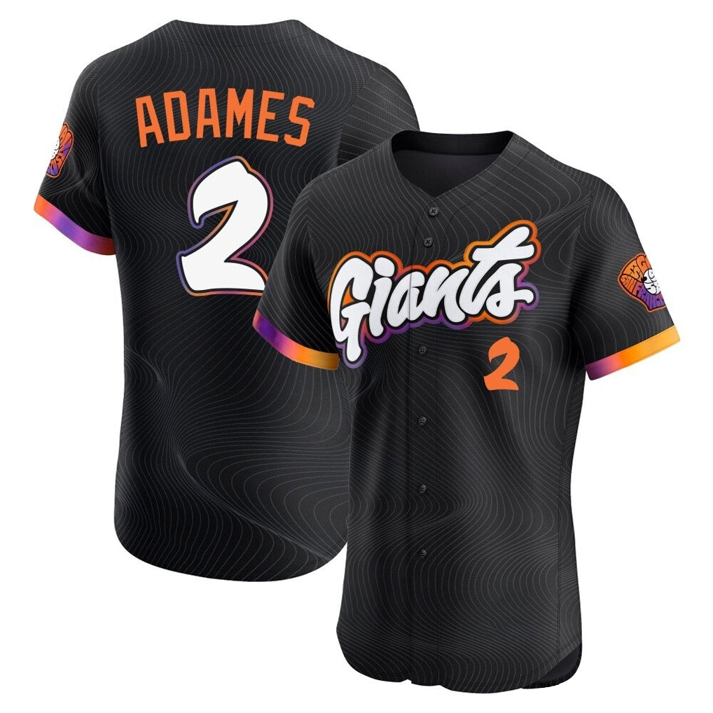 tocy SF.Giants #2 Willy Adames Player Black 2025 City Connect Home Limited Elite Stitched Jerseys