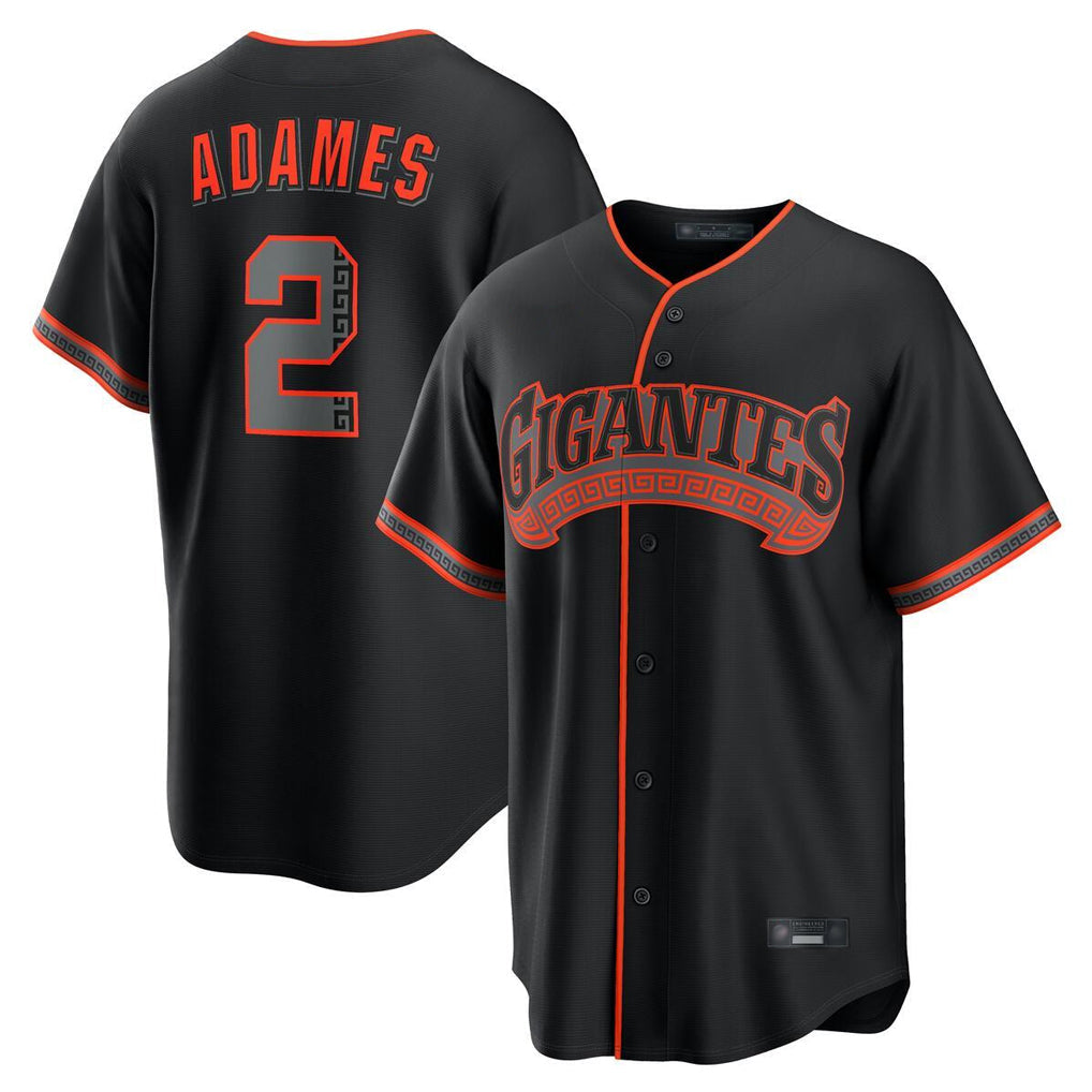 tocy SF.Giants #2 Willy Adames Player Black Alternate Limited Stitched Jerseys
