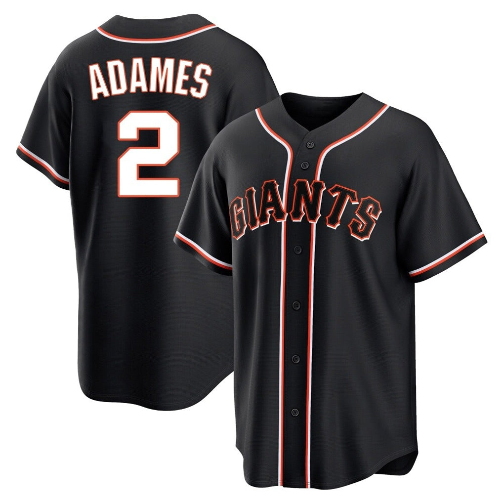 tocy SF.Giants #2 Willy Adames Player Black Fashion Out Home Limited Stitched Jerseys