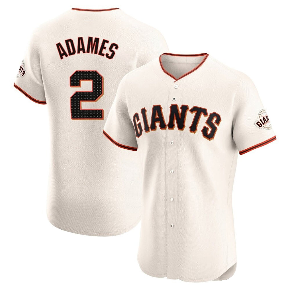tocy SF.Giants #2 Willy Adames Player Cream Home Limited Elite Stitched Jerseys