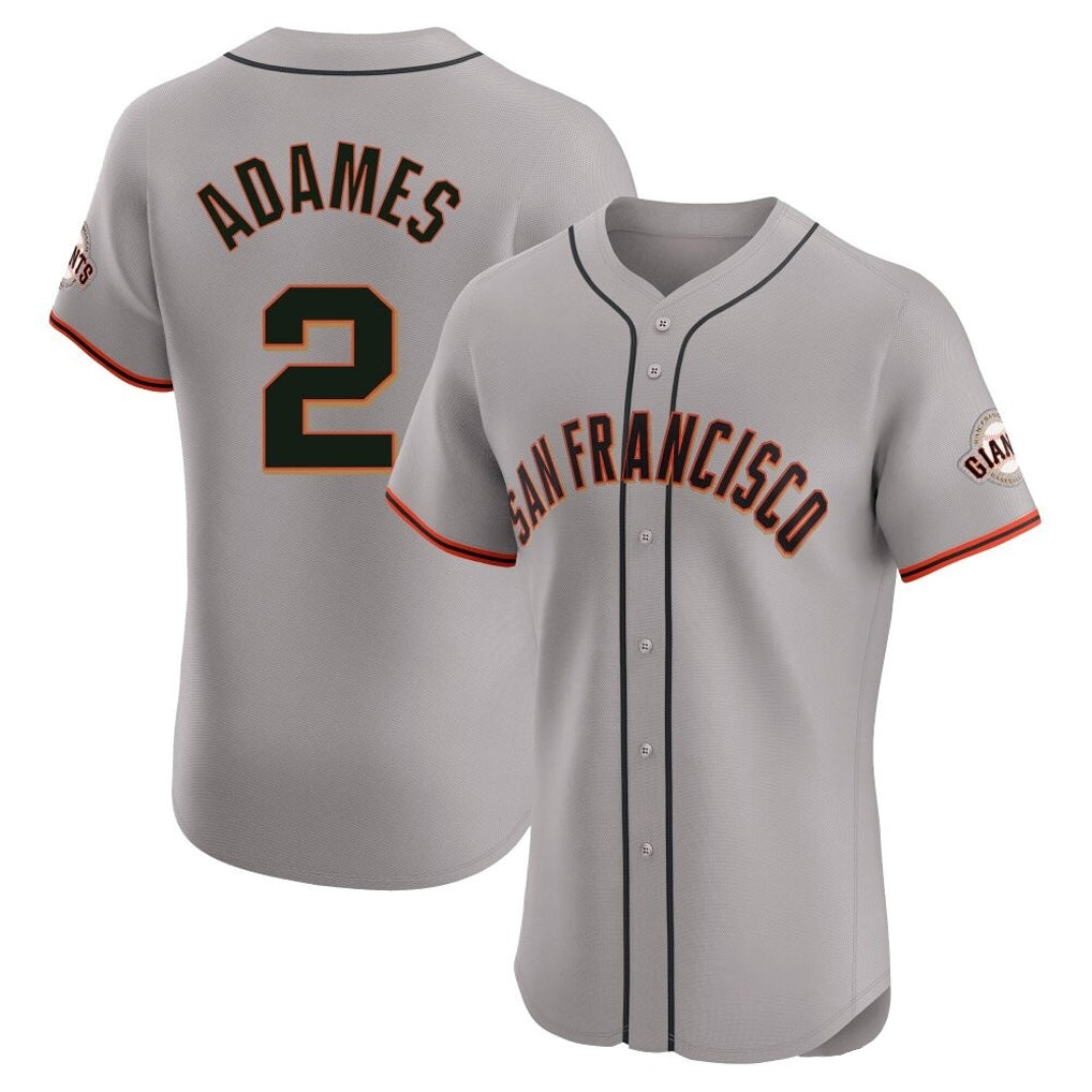 tocy SF.Giants #2 Willy Adames Player Gray Home Limited Elite Stitched Jerseys