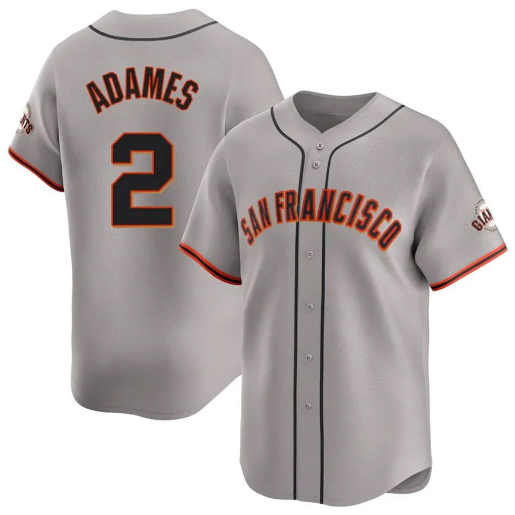 tocy SF.Giants #2 Willy Adames Player Gray Home Limited Stitched Jerseys