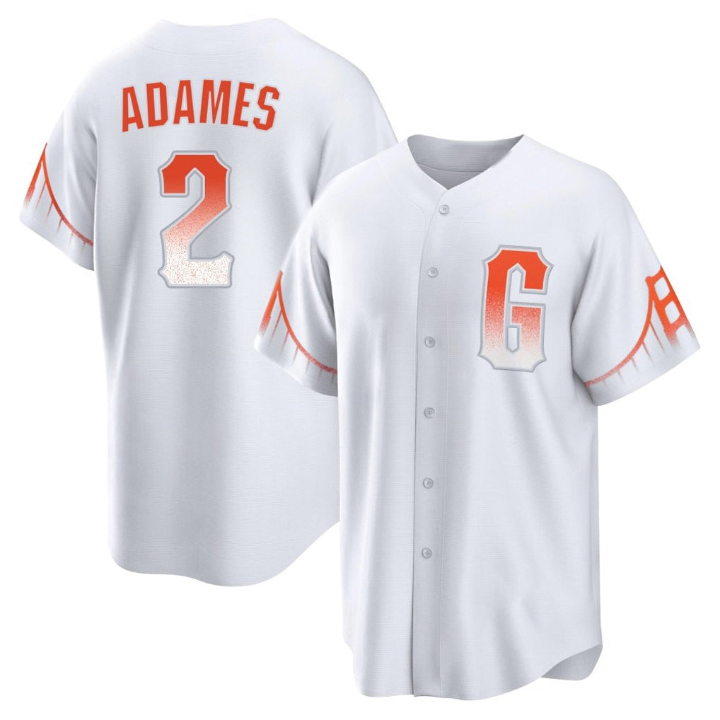 tocy SF.Giants #2 Willy Adames Player White City Connect Home Game Stitched Jerseys