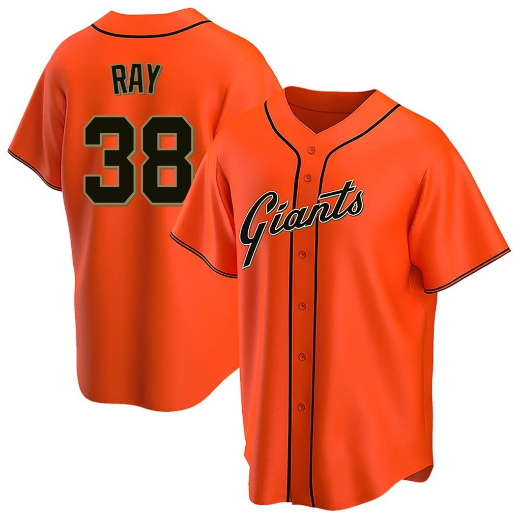 tocy SF.Giants #38 Robbie Ray Player Orange Home Game Stitched Jerseys