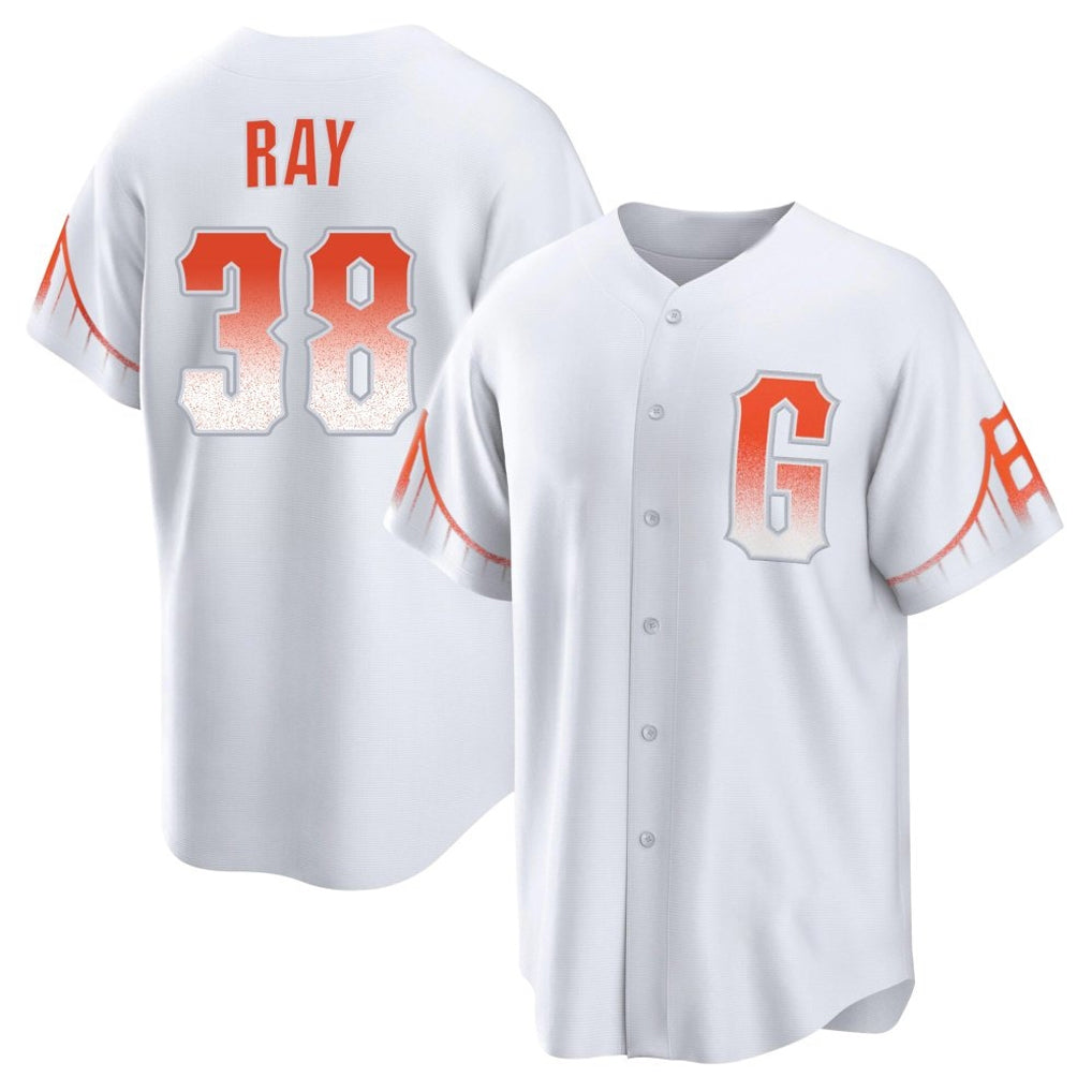 tocy SF.Giants #38 Robbie Ray Player White City Connect Home Game Stitched Jerseys
