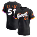 tocy SF.Giants #51 Jung Hoo Lee Player Black 2025 City Connect Home Limited Elite Stitched Jerseys