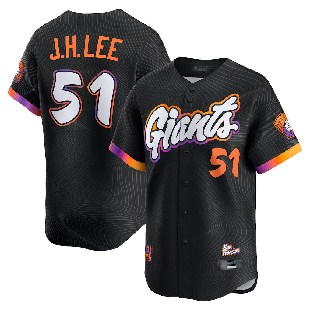 tocy SF.Giants #51 Jung Hoo Lee Player Black 2025 City Connect Home Limited Stitched Jerseys
