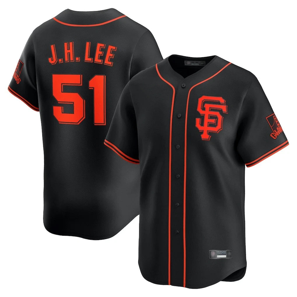 tocy SF.Giants #51 Jung Hoo Lee Player Black 2026 Home Limited Stitched Jerseys