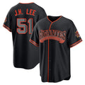 tocy SF.Giants #51 Jung Hoo Lee Player  Black Alternate Limited Stitched Jerseys