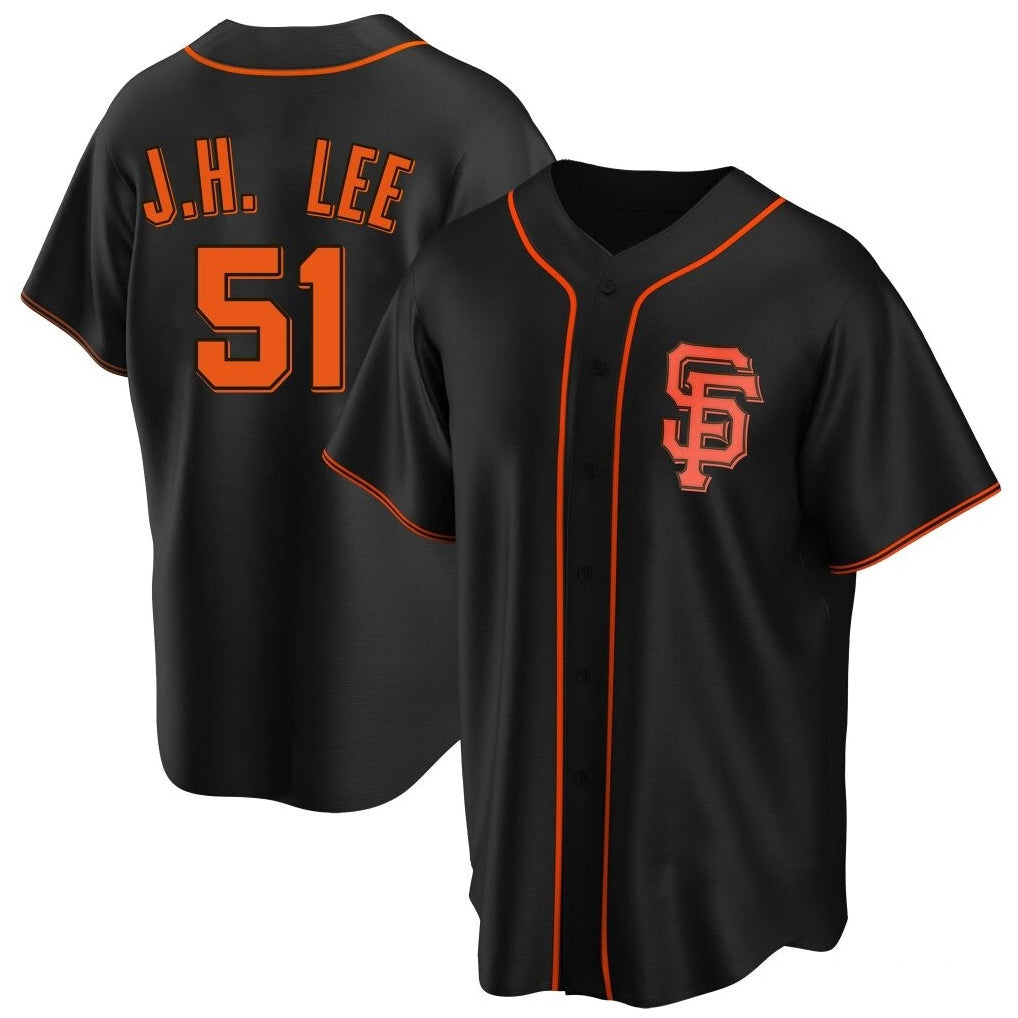 tocy SF.Giants #51 Jung Hoo Lee Player Black Home Game Stitched Jerseys