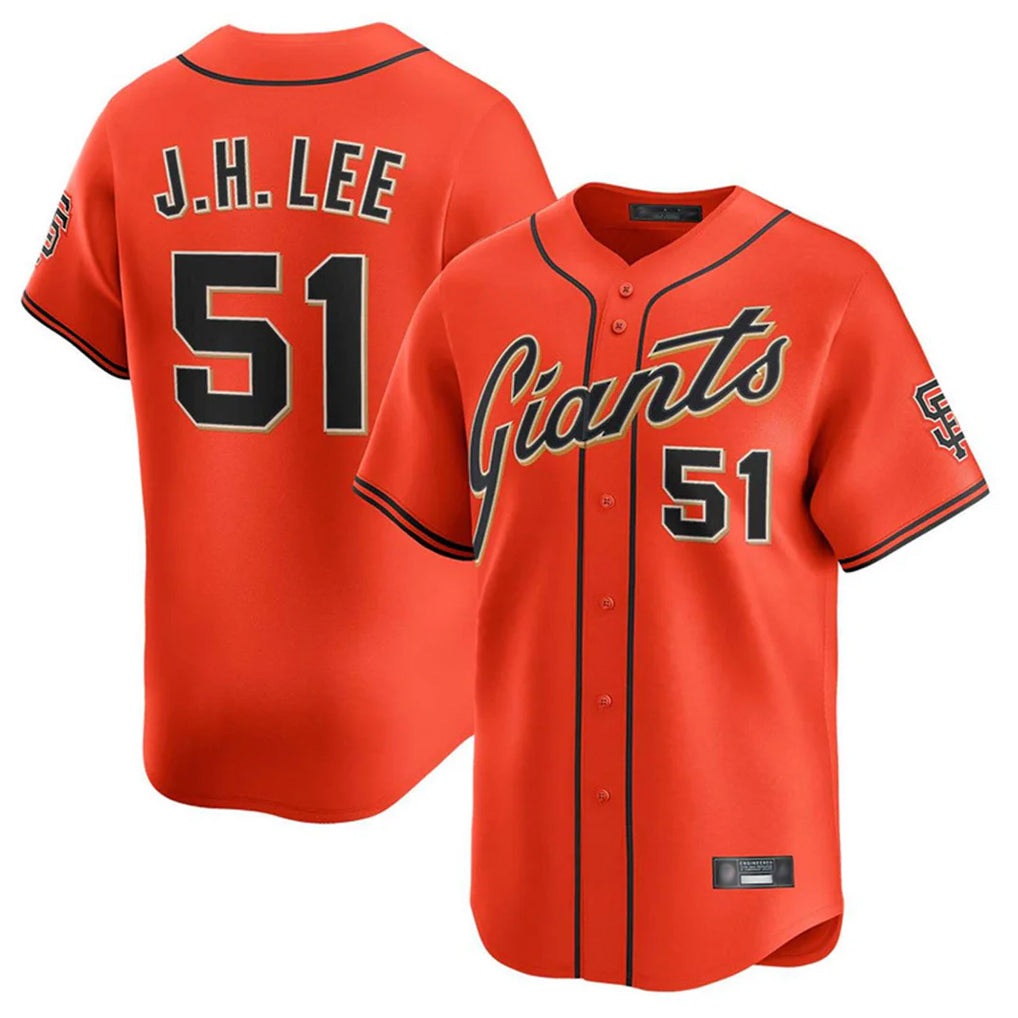 tocy SF.Giants #51 Jung Hoo Lee Player Orange Home Limited Stitched Jerseys