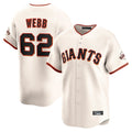 tocy SF.Giants #62 Logan Webb Player Cream Home Limited Stitched Jerseys