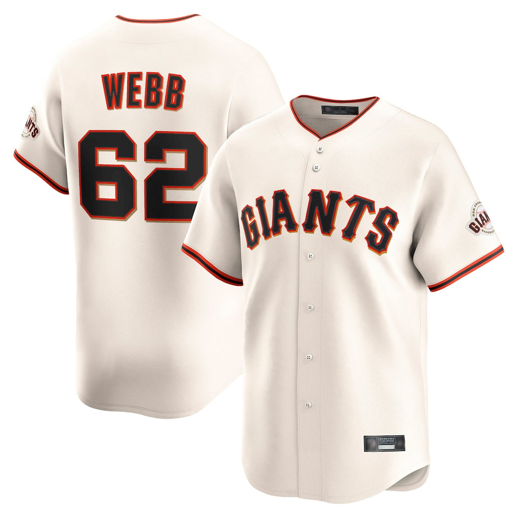 tocy SF.Giants #62 Logan Webb Player Cream Home Limited Stitched Jerseys