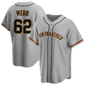 tocy SF.Giants #62 Logan Webb Player Gray Home Game Stitched Jerseys
