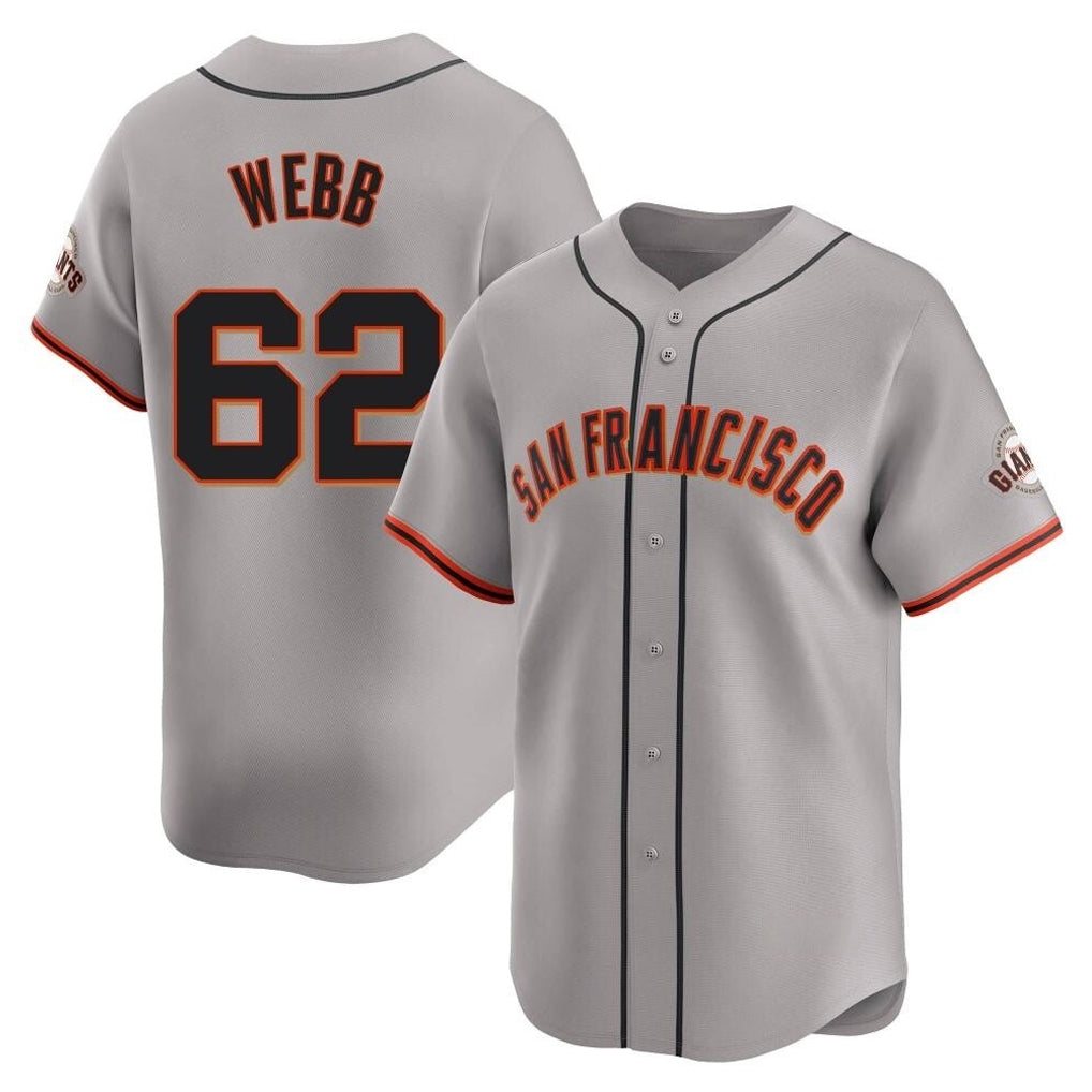 tocy SF.Giants #62 Logan Webb Player Gray Home Limited Stitched Jerseys