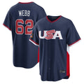 tocy SF.Giants #62 Logan Webb Player Navy USA 2026 World Classic Road Limited Stitched Jerseys