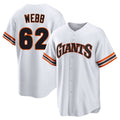 tocy SF.Giants #62 Logan Webb Player White Home Game Stitched Jerseys