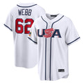 tocy SF.Giants #62 Logan Webb Player White USA 2026 World Classic Road Limited Stitched Jerseys