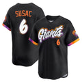 tocy SF.Giants #6 Daniel Susac Player Black 2025 City Connect Home Limited Stitched Jerseys