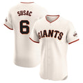 tocy SF.Giants #6 Daniel Susac Player Cream Home Limited Elite Stitched Jerseys