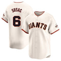 tocy SF.Giants #6 Daniel Susac Player Cream Home Limited Stitched Jerseys