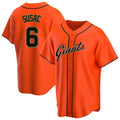 tocy SF.Giants #6 Daniel Susac Player Orange Home Game Stitched Jerseys
