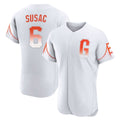 tocy SF.Giants #6 Daniel Susac Player White City Connect Home Limited Elite Stitched Jerseys
