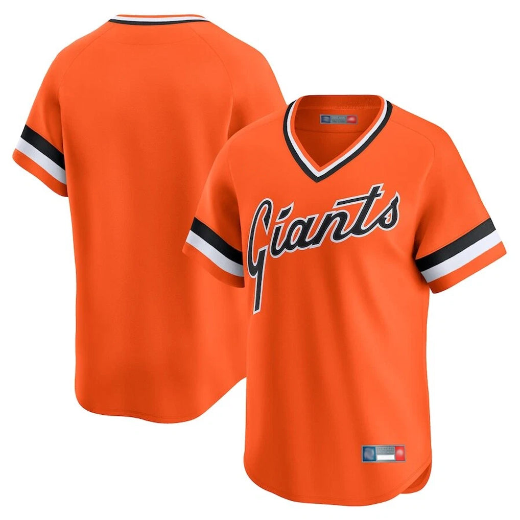 tocy SF.Giants Blank Player Orange 2025 Cooperstown Collection Limited T-shirt Stitched Jerseys