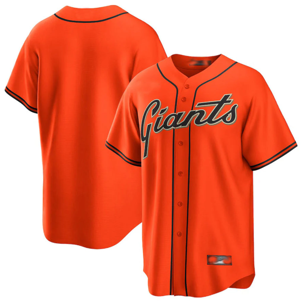 tocy SF.Giants Blank Player Orange Alternate Replica Game Stitched Jerseys
