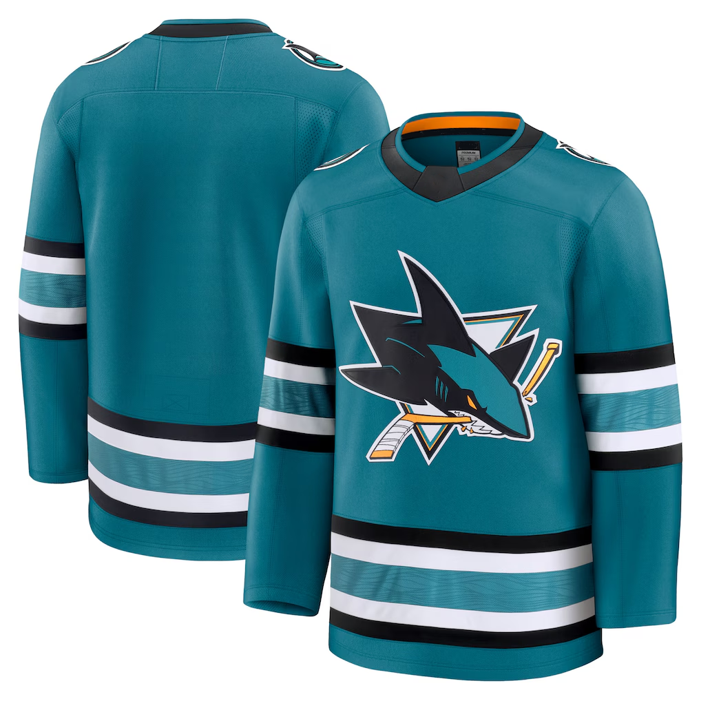 Tocy S.Jose Sharks Teal Home Premium Jerseys