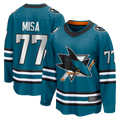 Tocy S.Jose Sharks #77 Michael Misa Teal Breakaway Jerseys