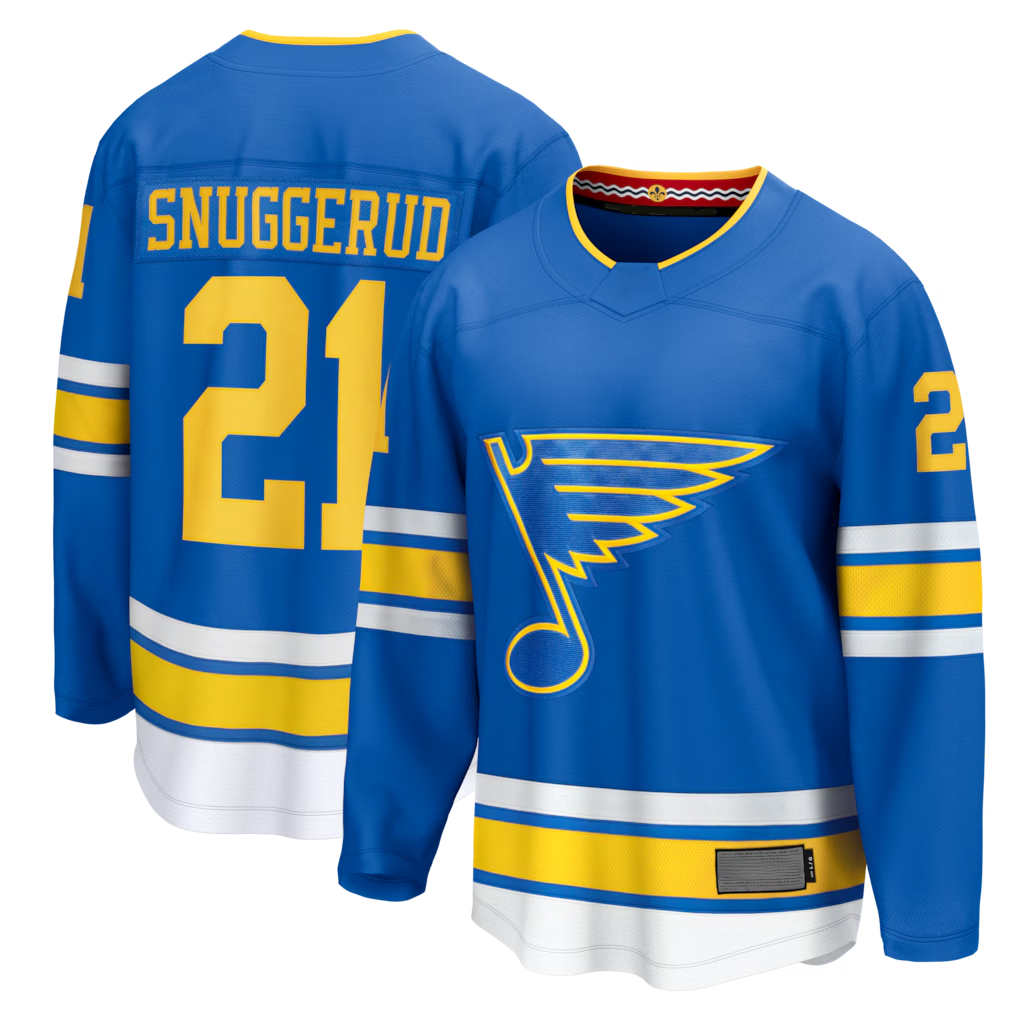 Tocy St.L.Blues #21 Blues Jimmy Snuggerud Blue Home Breakaway Jerseys