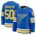 Tocy St.L.Blues #50 Jordan Binnington Blue Home Premium Player Jerseys