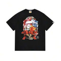 Cheap T-shirt Jerseys BAPE Christmas Ape Head Gift Box Graphic T-Shirt, Black Cotton Crew Neck Holiday Streetwear Tee