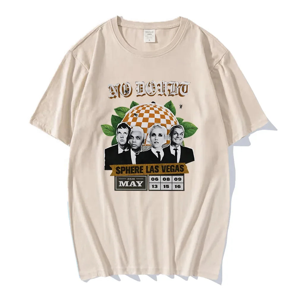 Cheap T-shirt Jerseys No Doubt SPHERE LAS VEGAS Tshirts Rock Band Graphic Printing T-shirt Short Sleeve Cotton Male Tees Unisex Streetwear Men T Shirt