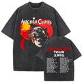 Cheap T-shirt Jerseys Washed Vintage Rock Band Alice in Chains Album Cover Graphic Print T-shirt Men's Women Gothic Punk Oversized Crewneck T Shirts