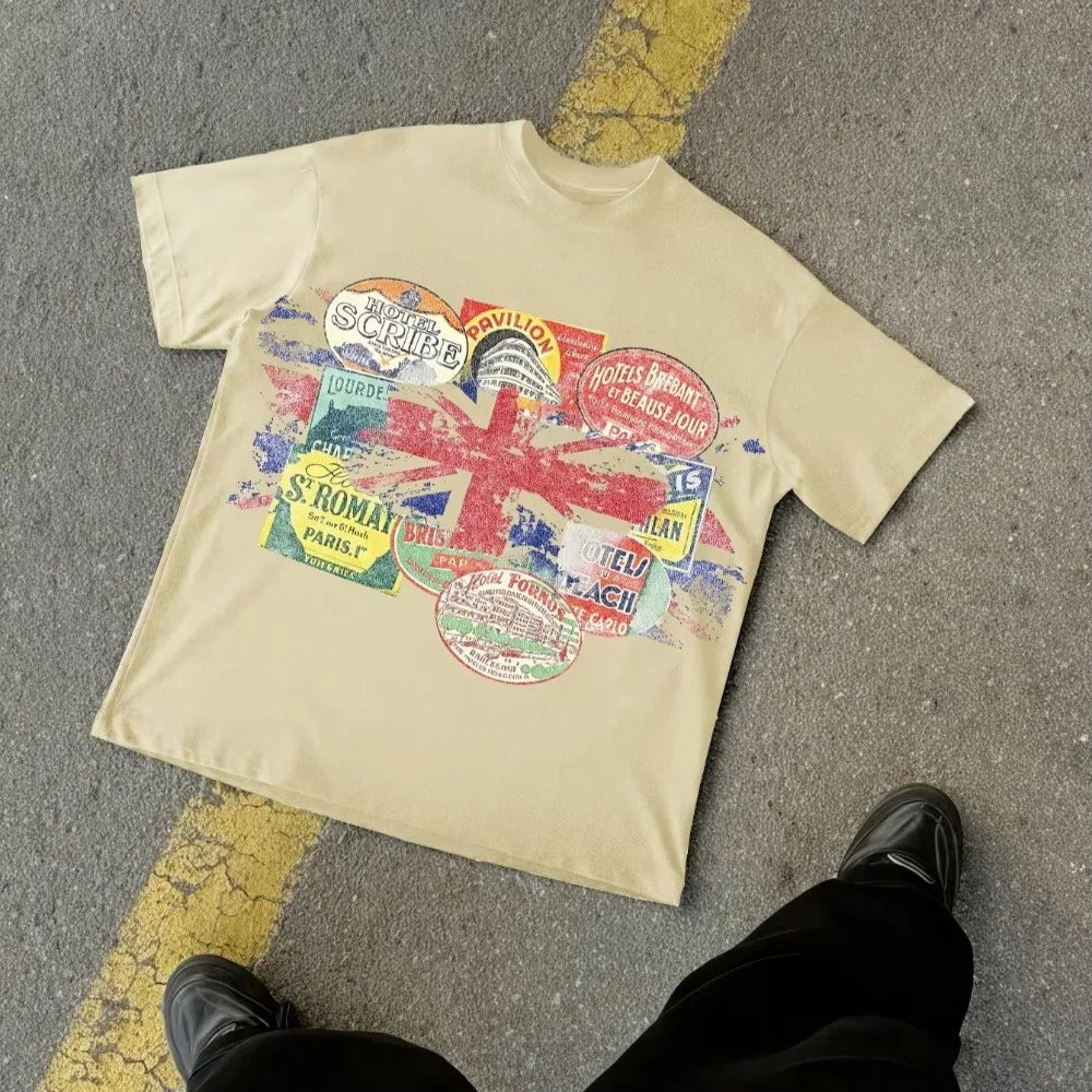 Cheap T-shirt Jerseys Vintage Y2K casual cotton short-sleeved crew neck T-shirt with a fun graphic for men and women. All-season cotton streetwear