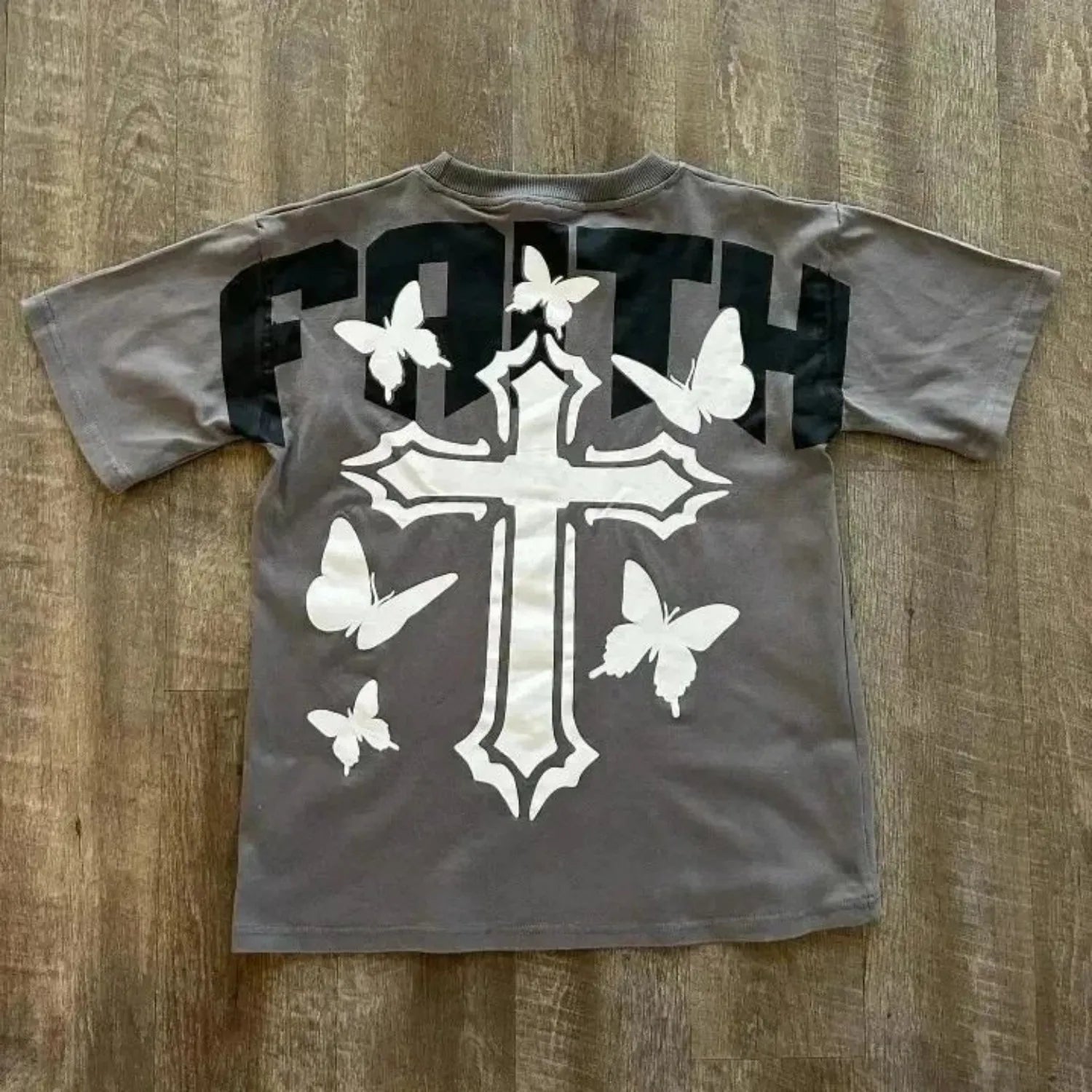 Cheap T-shirt Jerseys Men's fashion new breathable round neck T-shirt personalized graffiti print pattern outdoor casual top