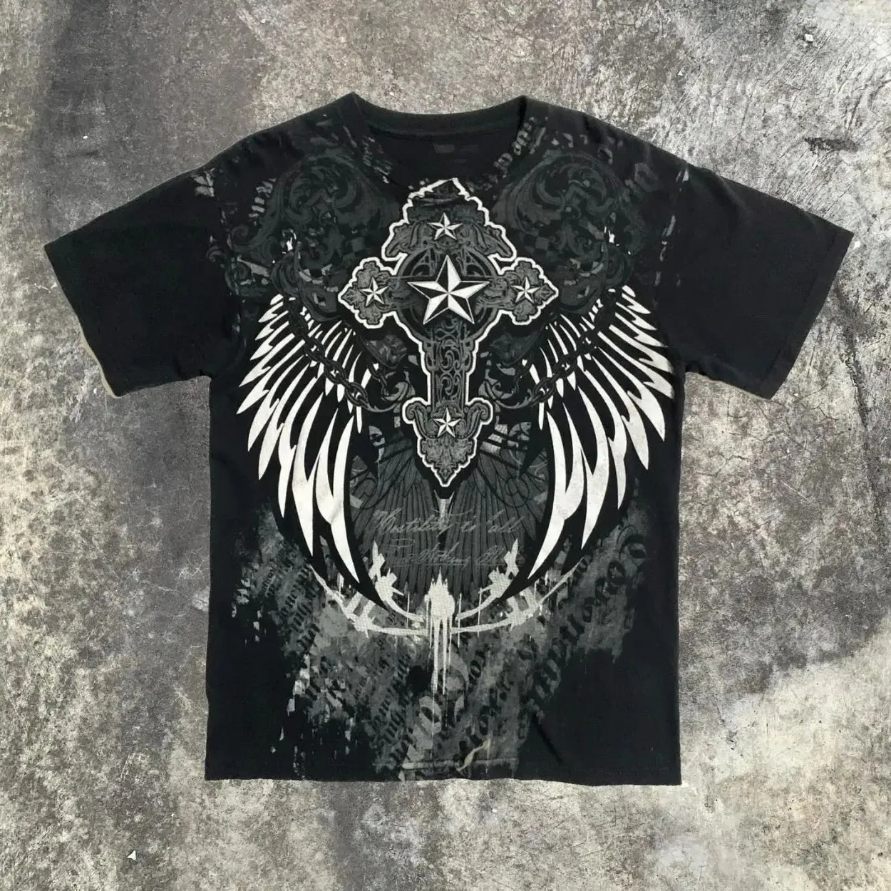 Cheap T-shirt Jerseys New men's summer fashion Gothic letter skull print soft and breathable round neck T-shirt outdoor street top