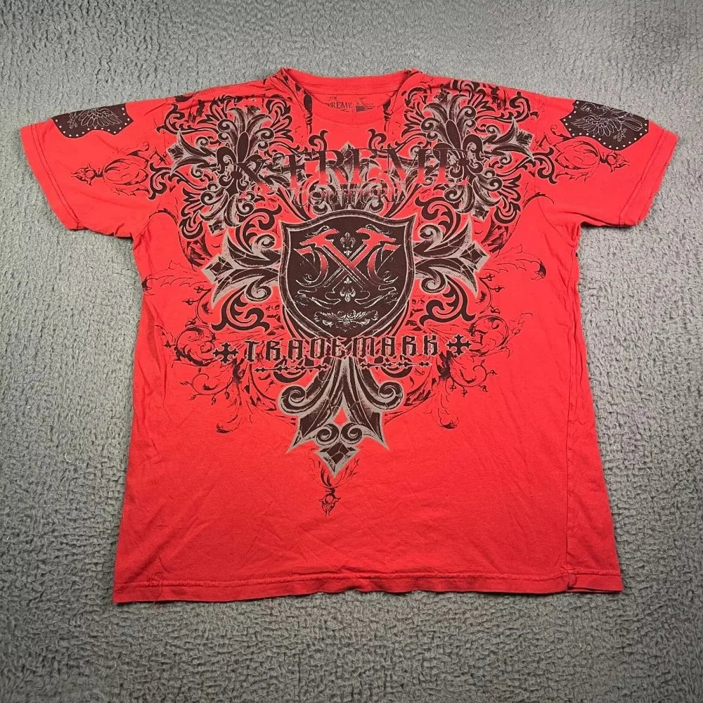 Cheap T-shirt Jerseys European and American men's summer fashion skull letter print comfortable and breathable round neck T-shirt outdoor street top