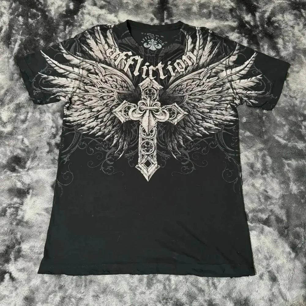 Cheap T-shirt Jerseys Summer Men's Breathable Round Neck T-shirt Y2K Retro Clothing Punk Hip Hop Pattern Printed Outdoor Fashion Top