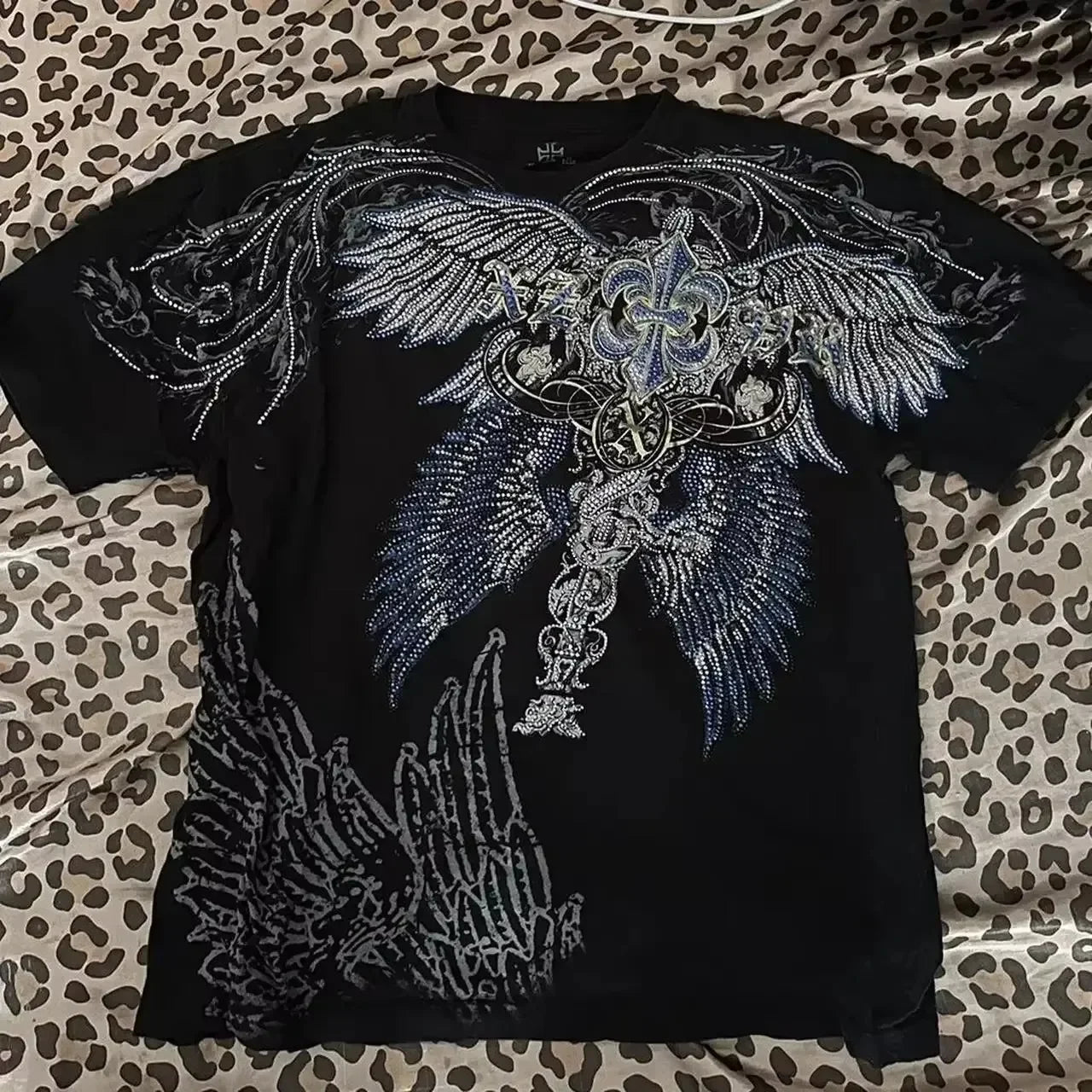 Cheap T-shirt Jerseys Retro Xtreme Angel Wing Men Yellow Short Sleeves Harajuku High Street American Fashion T-shirt Man Women Summer Tops
