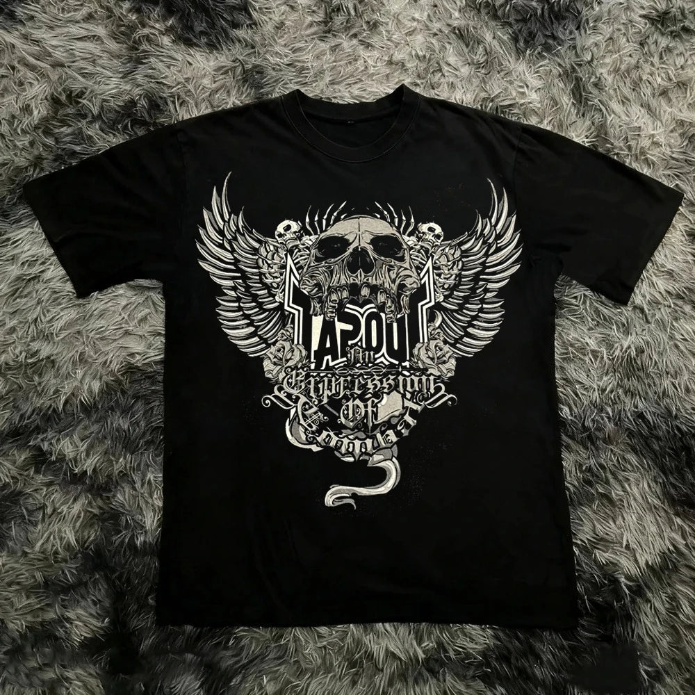 Cheap T-shirt Jerseys Vintage Y2K Tapout T Shirt Men Women Summer Graphic Print T-shirt USA Y2K 90s Tee Fashion Gothic Streetwear Summer Tee Tops