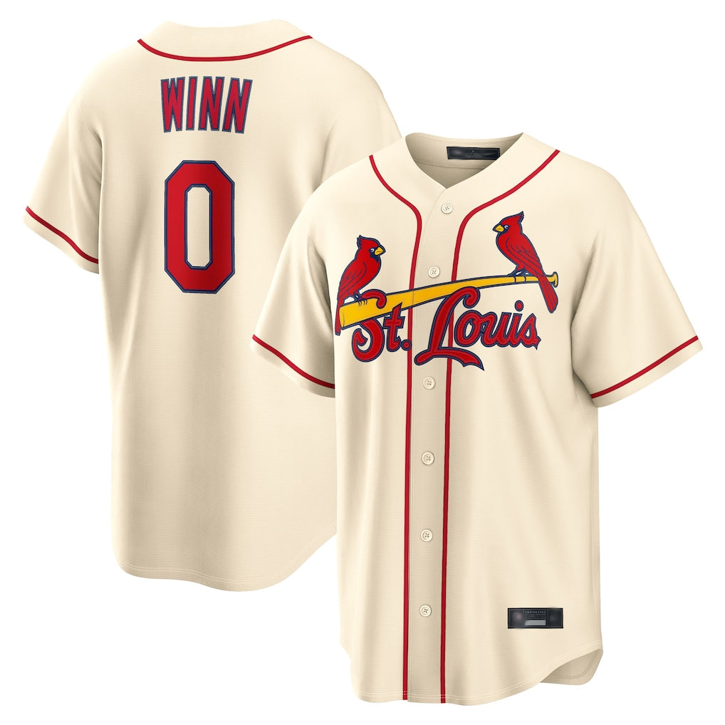 tocy St. Louis Cardinals #0 Masyn Winn Player Cream Home Game Stitched Jerseys