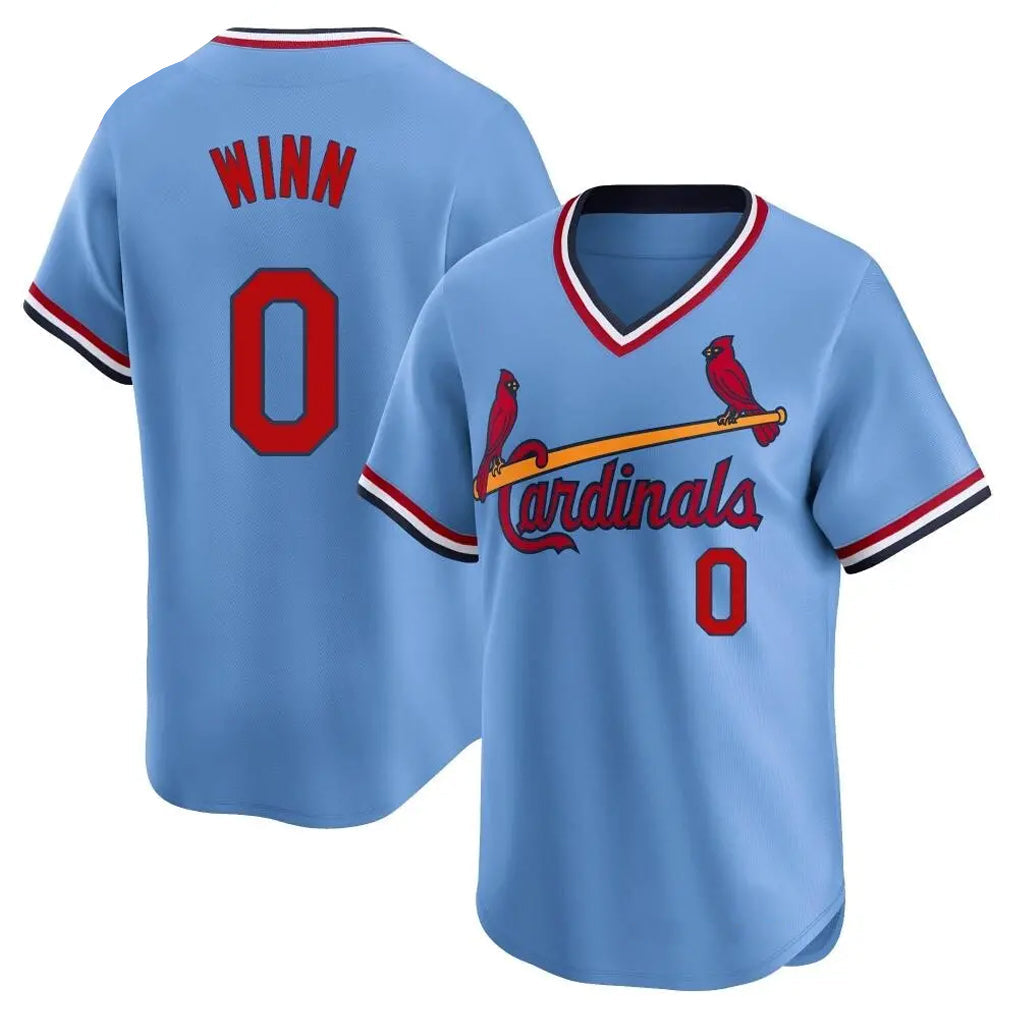 tocy St. Louis Cardinals #0 Masyn Winn Player Light Blue City Connect Home T-shirt Stitched Jerseys