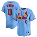 tocy St. Louis Cardinals #0 Masyn Winn Player Light Blue Home Limited Stitched Jerseys