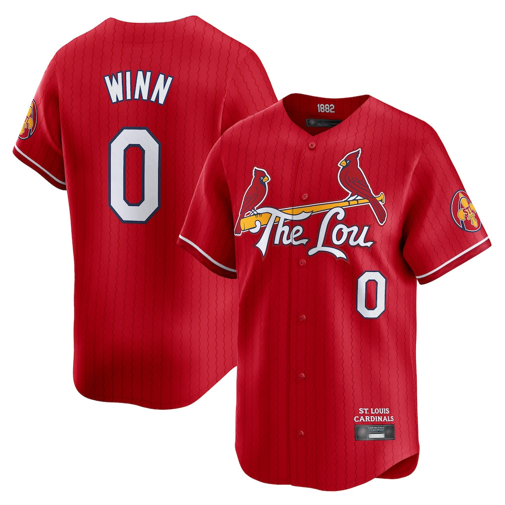 tocy St. Louis Cardinals #0 Masyn Winn Player Red City Connect Limited Stitched Jerseys