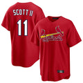 tocy St. Louis Cardinals #11 Victor Scott II Player Red Home Game Stitched Jerseys