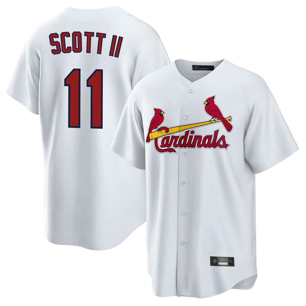 tocy St. Louis Cardinals #11 Victor Scott II Player White Home Game Stitched Jerseys